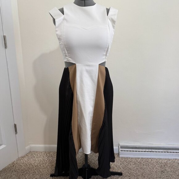 Quinn | Color Block High-Low Cut-Out Dress | Size L - Picture 1 of 7